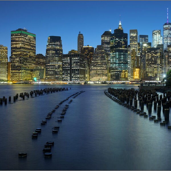  New York: skyline di Manhattan dall'Old Pier 1 a Brooklyn - © Massimo Vespignani