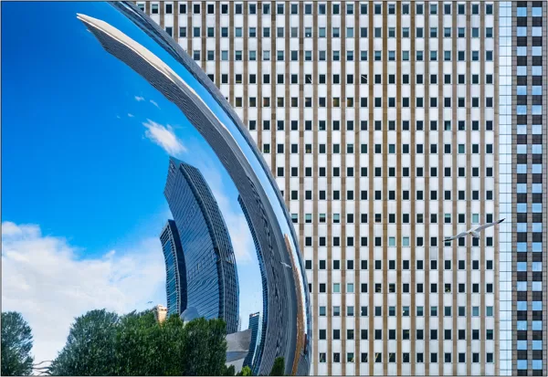  Chicago (Illinois): riflessi sulla scultura "Cloud Gate" - © Massimo Vespignani