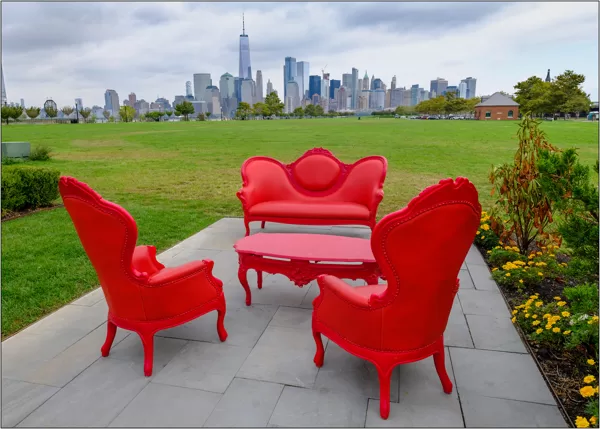  Jersey City (New Jersey): allestimento per un evento nuziale - © Massimo Vespignani