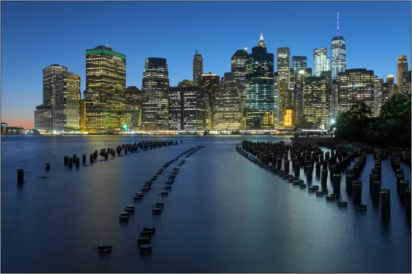  New York: skyline di Manhattan dall'Old Pier 1 a Brooklyn - © Massimo Vespignani